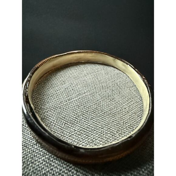 Vintage Lucite Acrylic Bracelet Brown Mod Stackable MCM Retro Minimalist Career - Picture 6 of 6